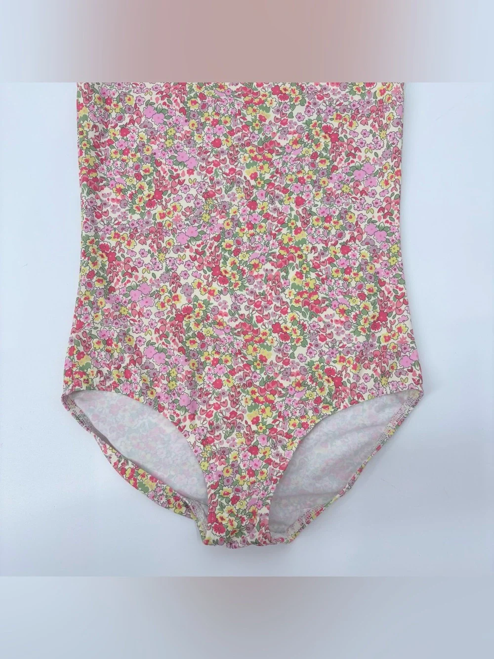 Boden Girl’s Cross-back Pink Floral Printed Swimsuit